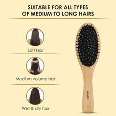 AGARO Wooden Oval Hair Brush