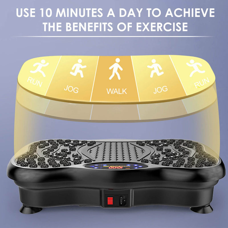 AGARO Alpha Crazyfit Vibration Plate Massager,Home & Gym Workout Machine For Muscle Toning,Calorie Burning,Massaging,Wei