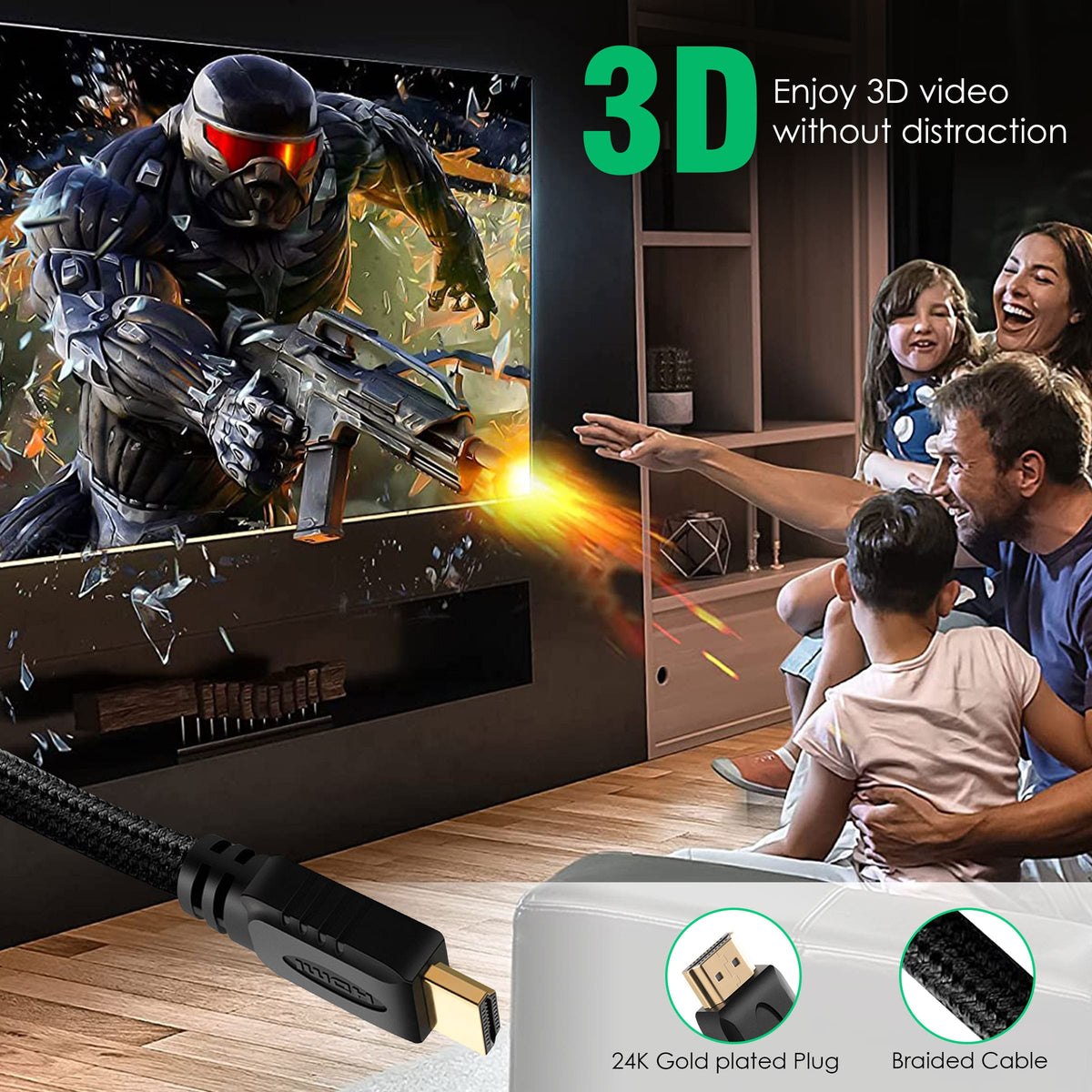AGARO HDMI Cable 5 Meters, 2.1 Premium High Speed-4