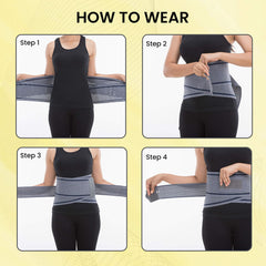 AGARO Lumbo Sacral Belt With Double Strapping, Back Support For the Lumbar Spine, Pain Relief, Back Brace for Men and Wo