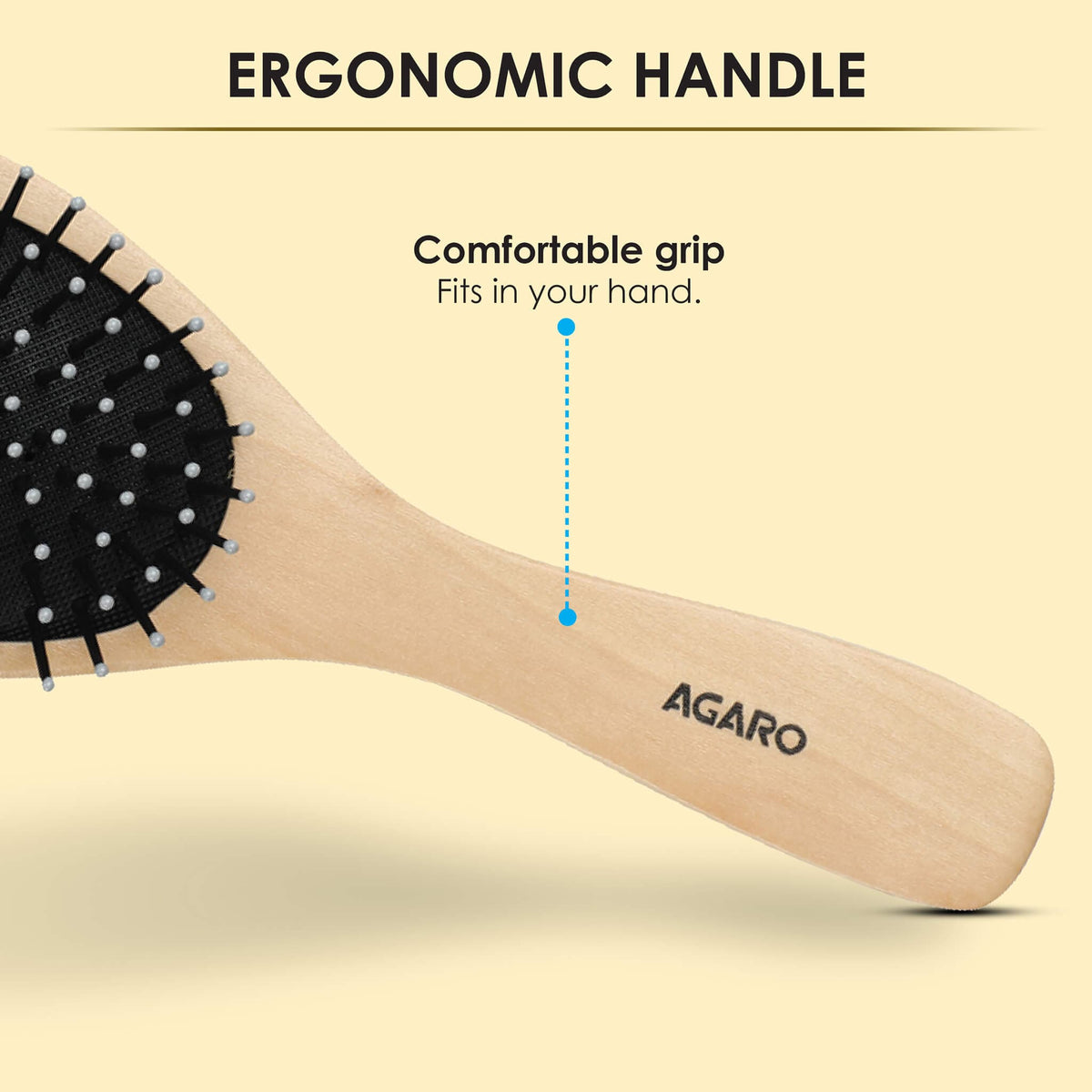 AGARO Wooden Oval Hair Brush