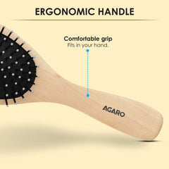 AGARO Wooden Oval Hair Brush