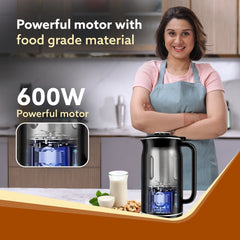 AGARO Regency Automatic Nut Milk Maker, Vegan Milk Machine, Make Vegan Milk From Nuts, Almonds, Soya, Oats etc, Boil Wat