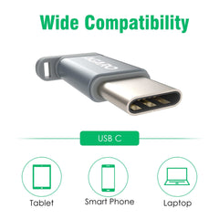 AGARO Micro USB to Type-C OTG Adapter - (Metallic Grey)