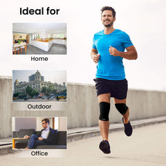 AGARO Tubular Stretchable Knee Cap, Breathable Fabric, Uniform Compression, Relieves Muscle Pain, Joint Pain, Injury Rec