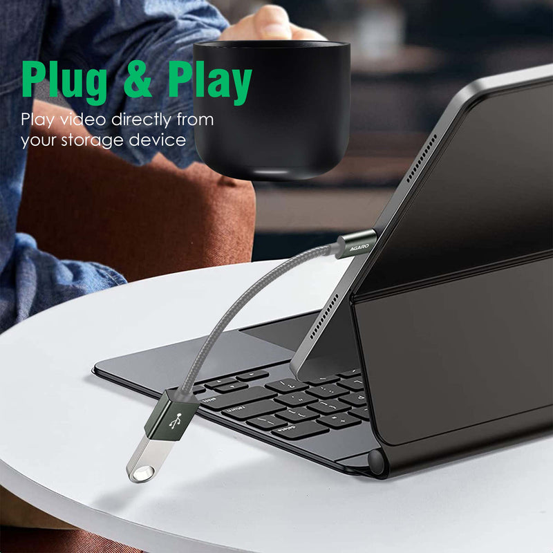 AGARO USB Type C to USB 3.0 OTG Cable, Adapter, Connector, Fast Charging, Data Transfer Speed Up to 10 GBPS, Compatible with Laptops, Tablets, Smartphone and Chargers-6