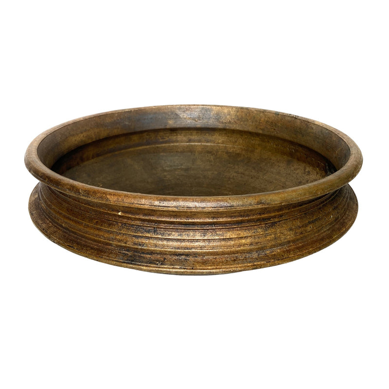Bhunes Brass Antqiue Urli Ethnic Traditional Bowl Urli For Home Decor,Brown, 4.5 Inch, 1 Piece