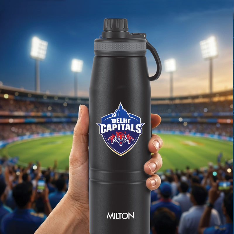 Sports Sparkle UV Printing Thermosteel Bottle - Delhi Capitals (DC) - Milton