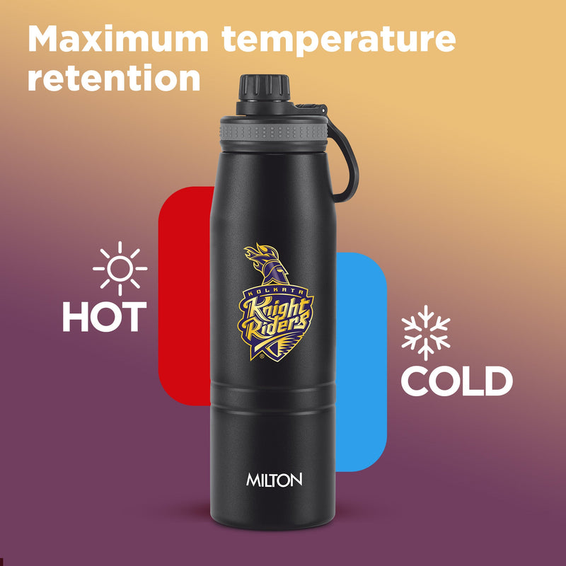 Sports Sparkle UV Printing Thermosteel Bottle - Kolkata Knight Riders (KKR) - Milton