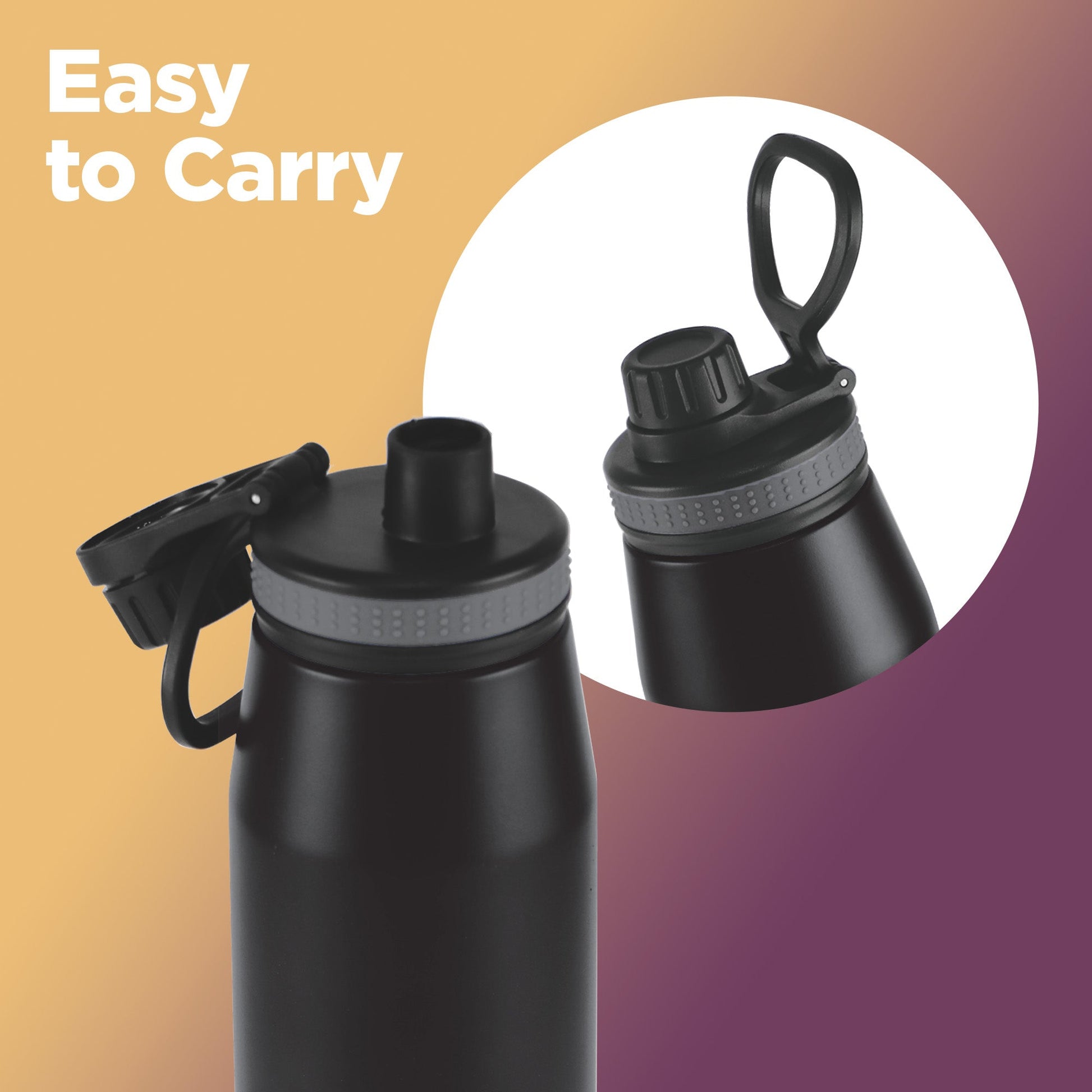 Sports Sparkle UV Printing Thermosteel Bottle - Kolkata Knight Riders (KKR) - Milton