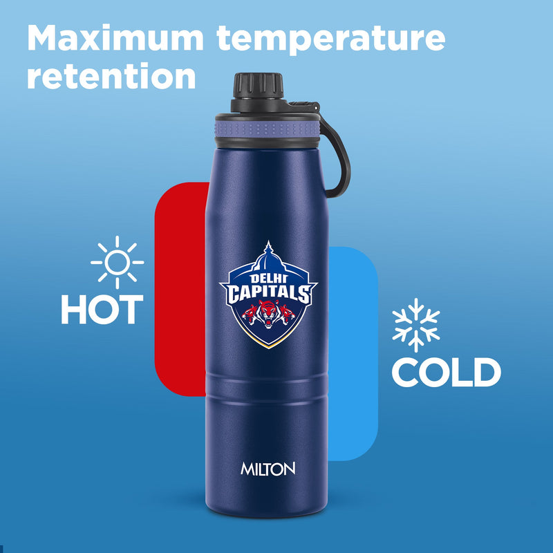Sports Sparkle UV Printing Thermosteel Bottle - Delhi Capitals (DC) - Milton