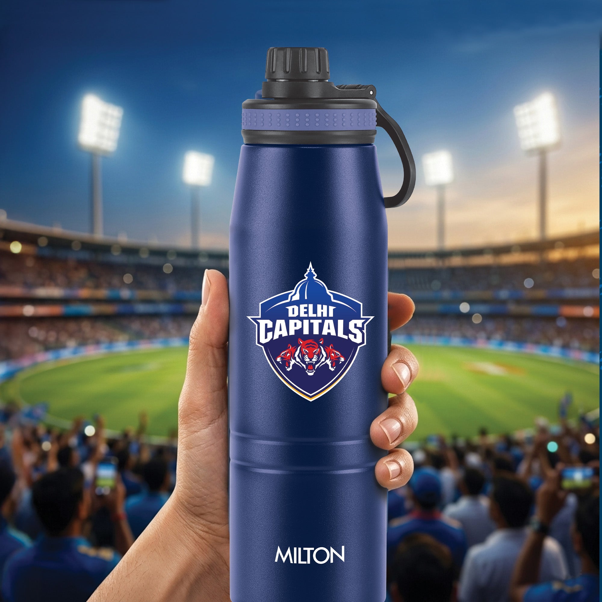 Sports Sparkle UV Printing Thermosteel Bottle - Delhi Capitals (DC) - Milton