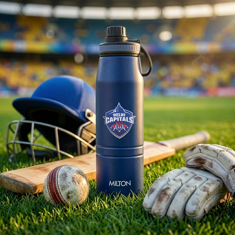 Sports Sparkle UV Printing Thermosteel Bottle - Delhi Capitals (DC) - Milton