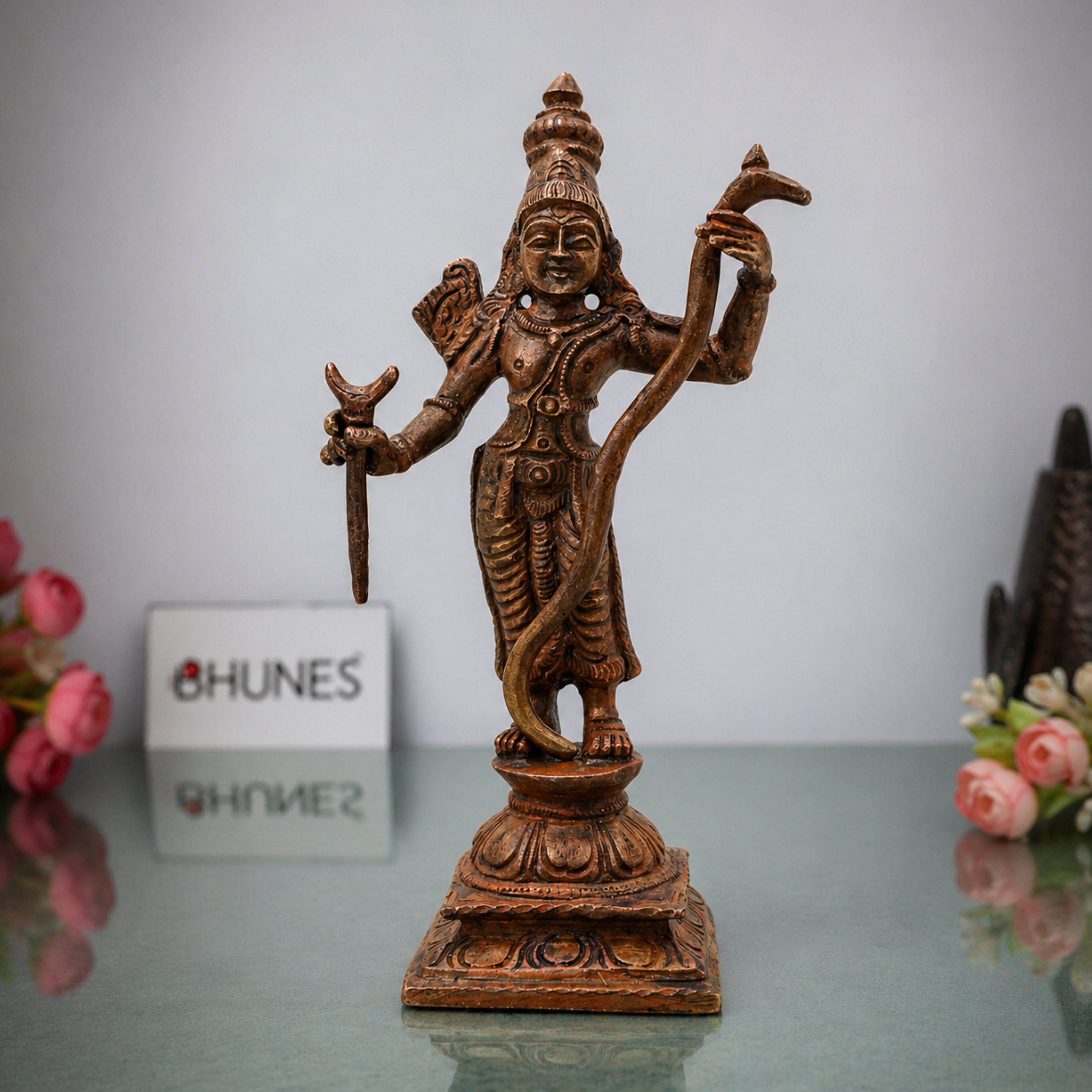 Bronze Rama Idol Sri Ramachandra Raghunath Kodandarama Maryada Purushottam Chola Style Statue, Brown, 5 Inch, 1 Piece