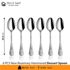 Stainless Steel 24 PCS Cutlery Set New Rosemary Hammered