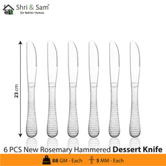Stainless Steel 24 PCS Cutlery Set New Rosemary Hammered