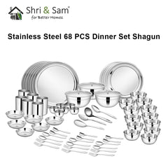 Stainless Steel 68 PCS Dinner Set (6 People) Shagun