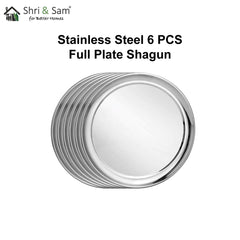 Stainless Steel 6 PCS Full Plate Shagun