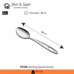 Stainless Steel Basting Spoon Server Pearl