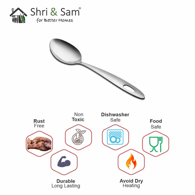 Stainless Steel Basting Spoon Server Pearl