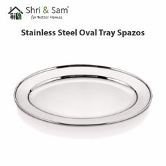 Stainless Steel Oval Tray Spazos