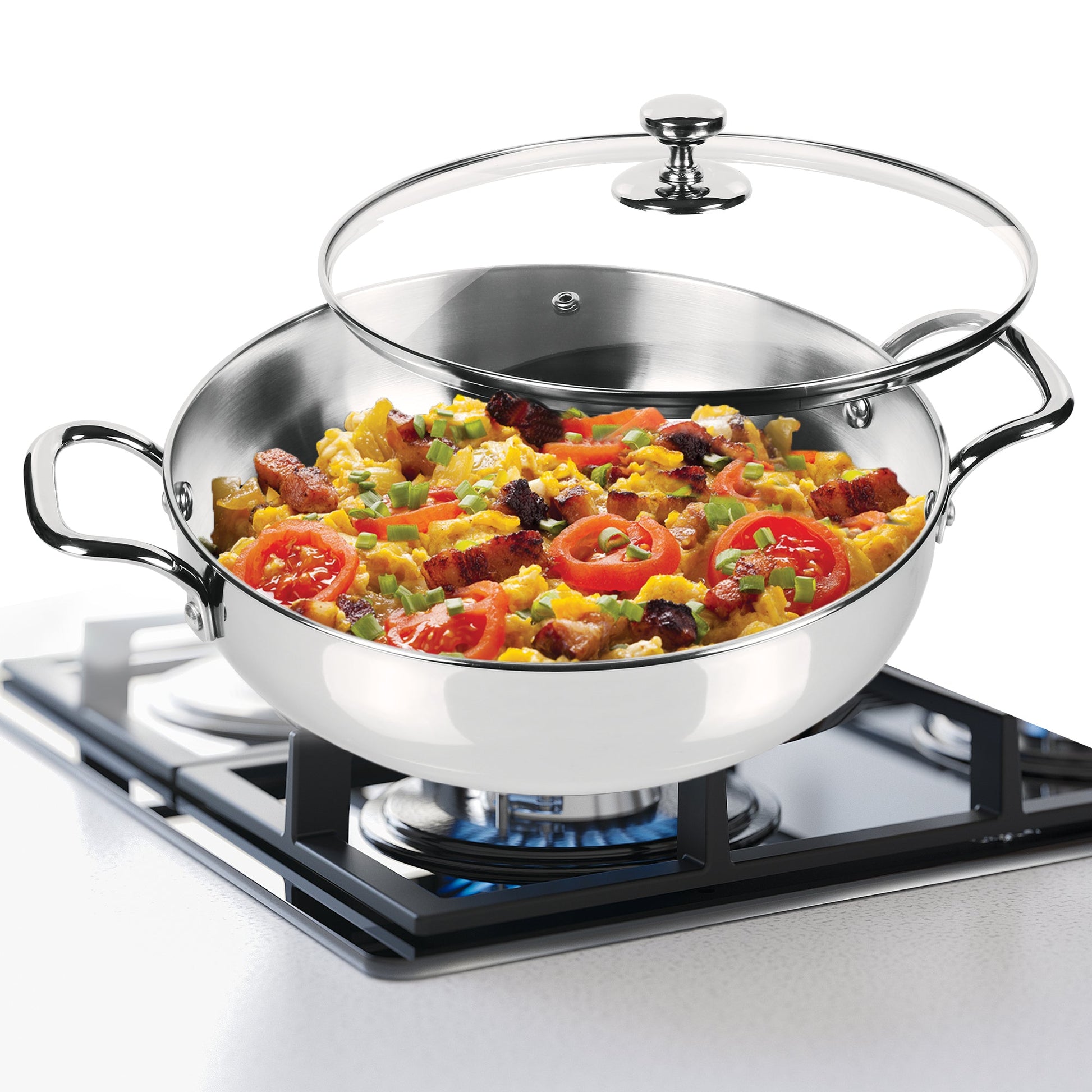 Stainless Steel Kadhai with Glass Lid (Milton Procook)