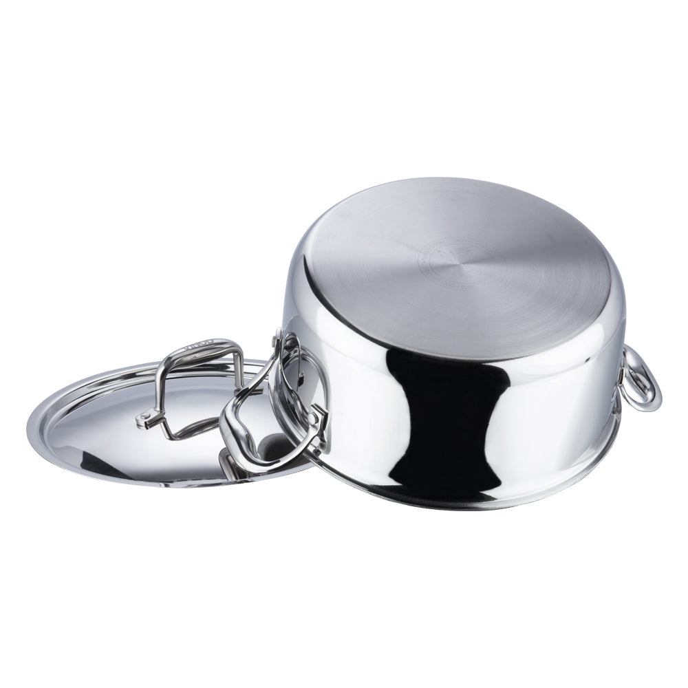 Vinod Platinum Triply Stainless Steel Saucepot with Lid (Induction Friendly) - 6.8 L