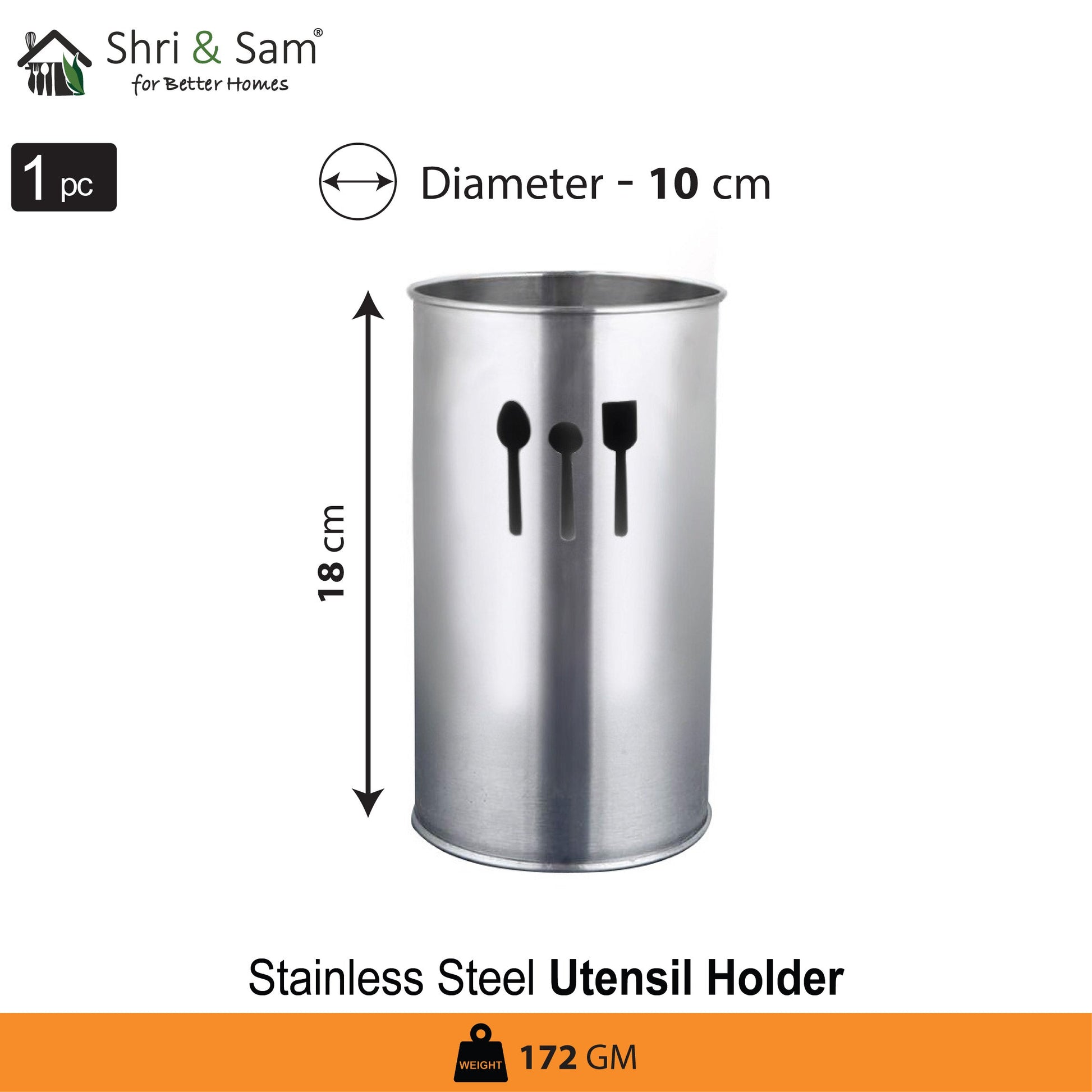 Stainless Steel Utensil Holder
