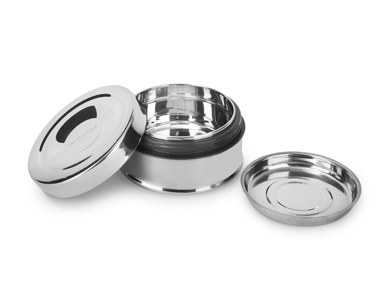 Steel Snack Stainless Steel Tiffin (Milton)