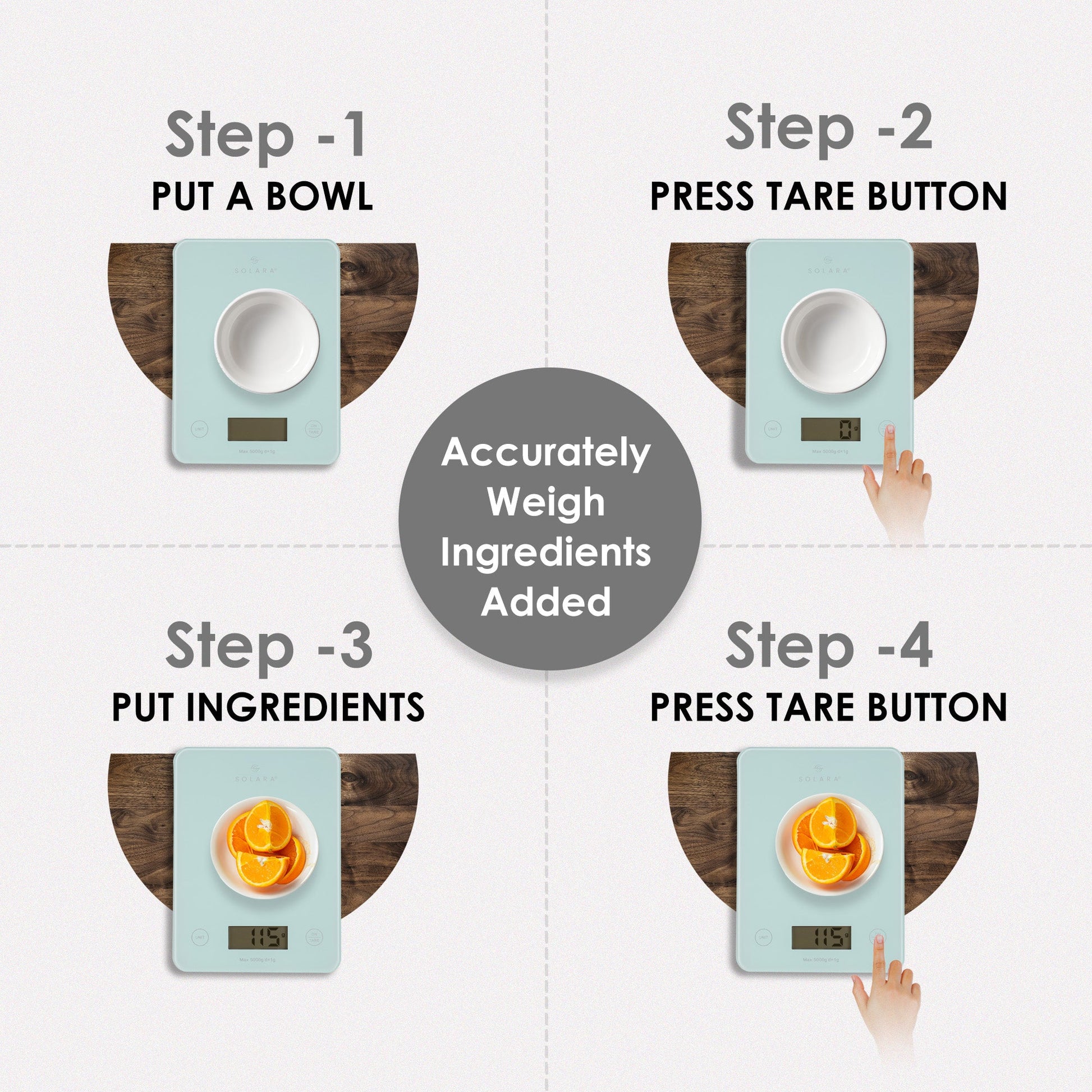 Digital Kitchen Weighing Scale - Up to 5 KGS