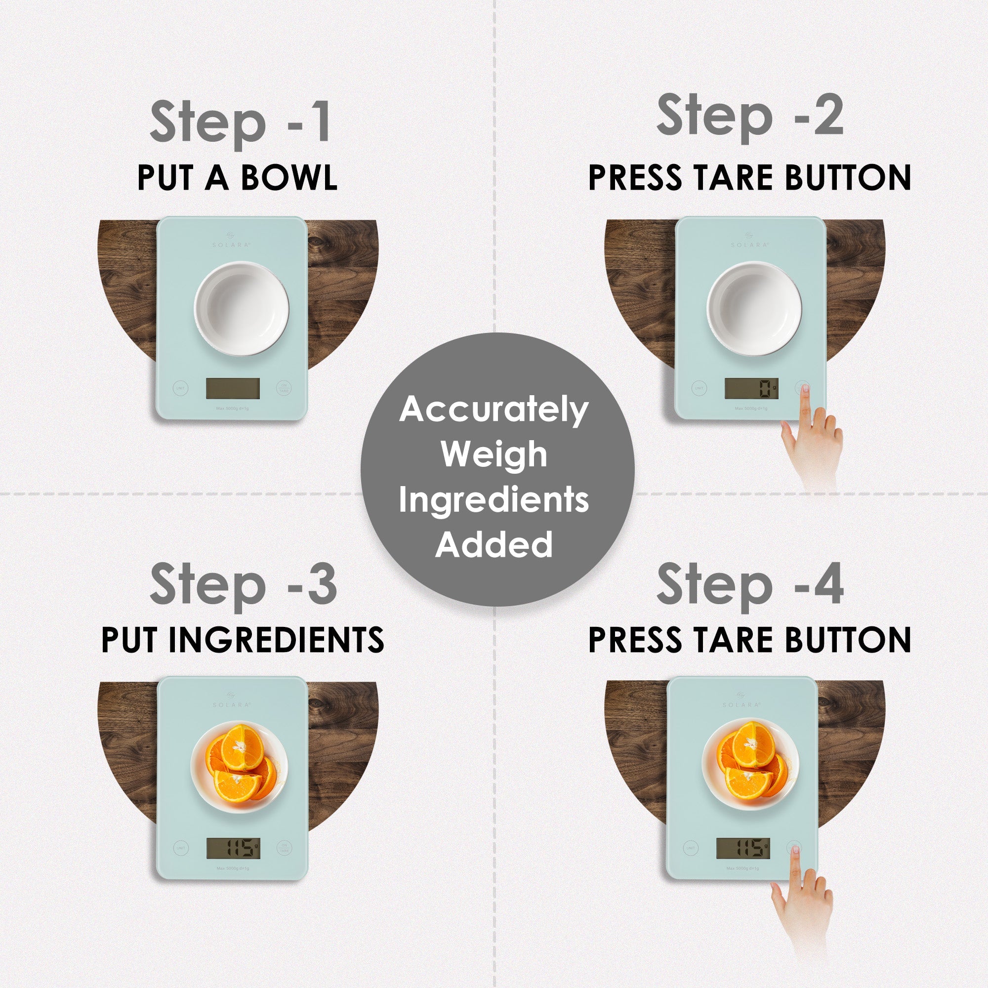 Digital Kitchen Weighing Scale - Up to 5 KGS