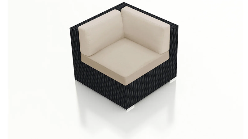 Arena Outdoor Sofa Set 7 Seater, Single seater and 1 Center Table With 1 Side Table Set (Black)