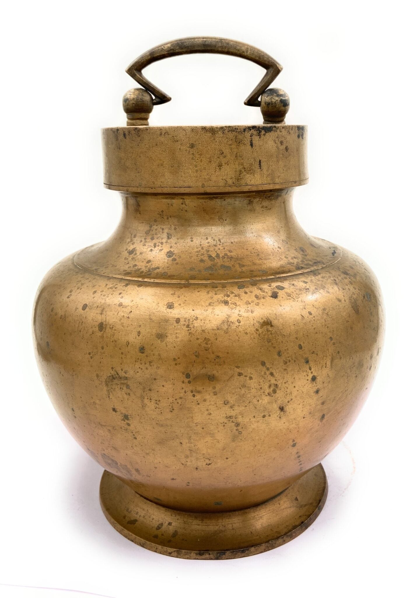 Bhunes Brass Antique Kamandal | Brass Stoup | Gangajali With 2 Litre Capacity,Gold, 10.5 Inch, 1 Piece