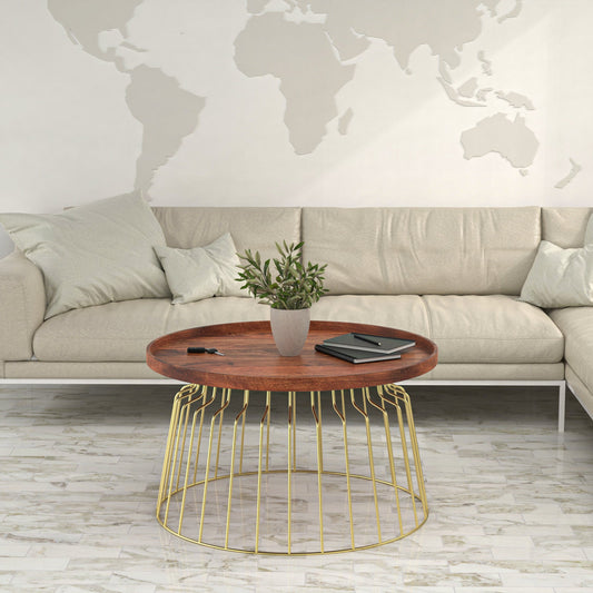 Nilkamal Tamas Coffee Table (Honey Brass)