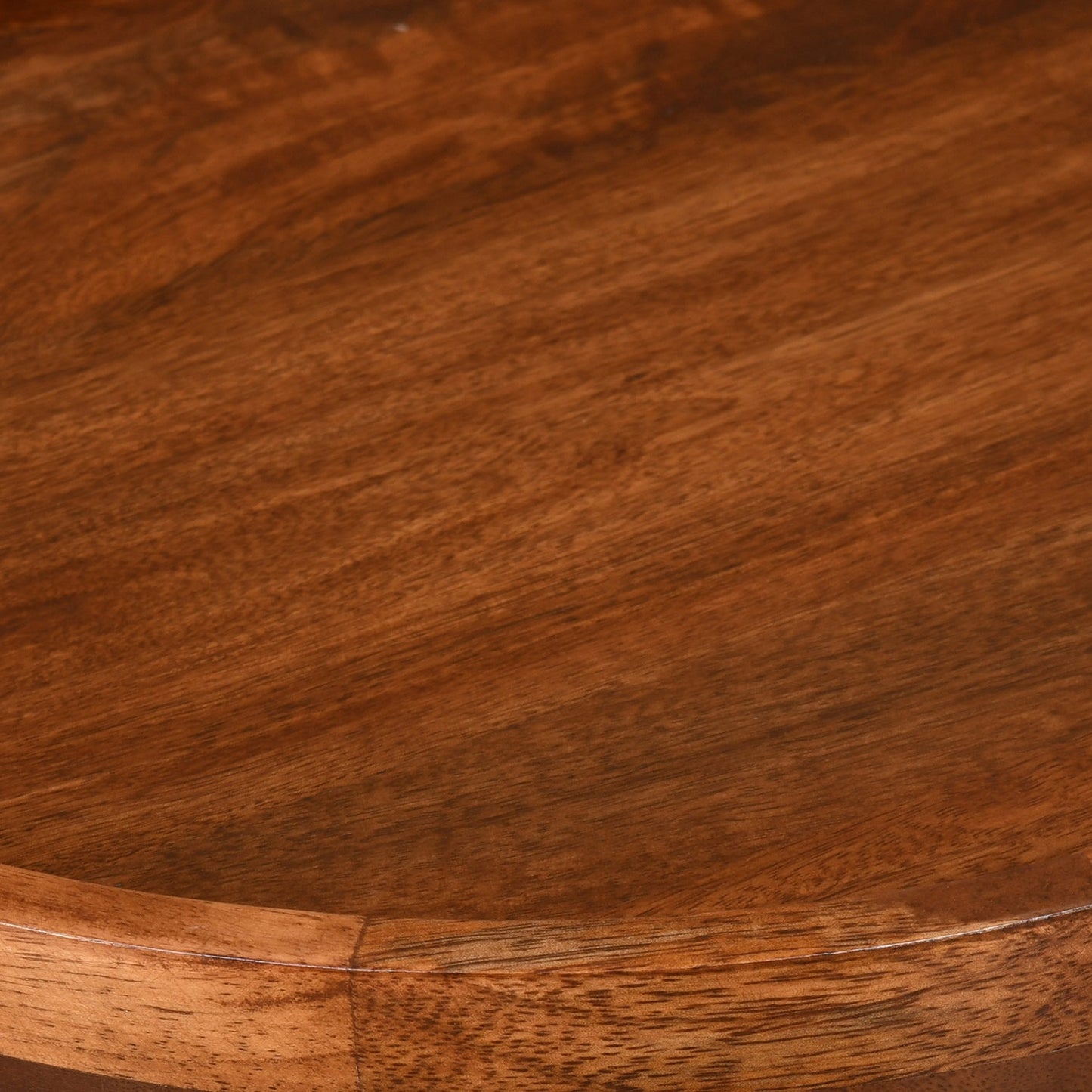 Nilkamal Tamas Solid Wood Handicraft Side Table (Honey Brass)