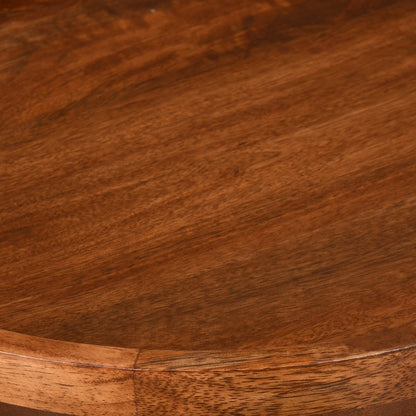 Nilkamal Tamas Solid Wood Handicraft Side Table (Honey Brass)