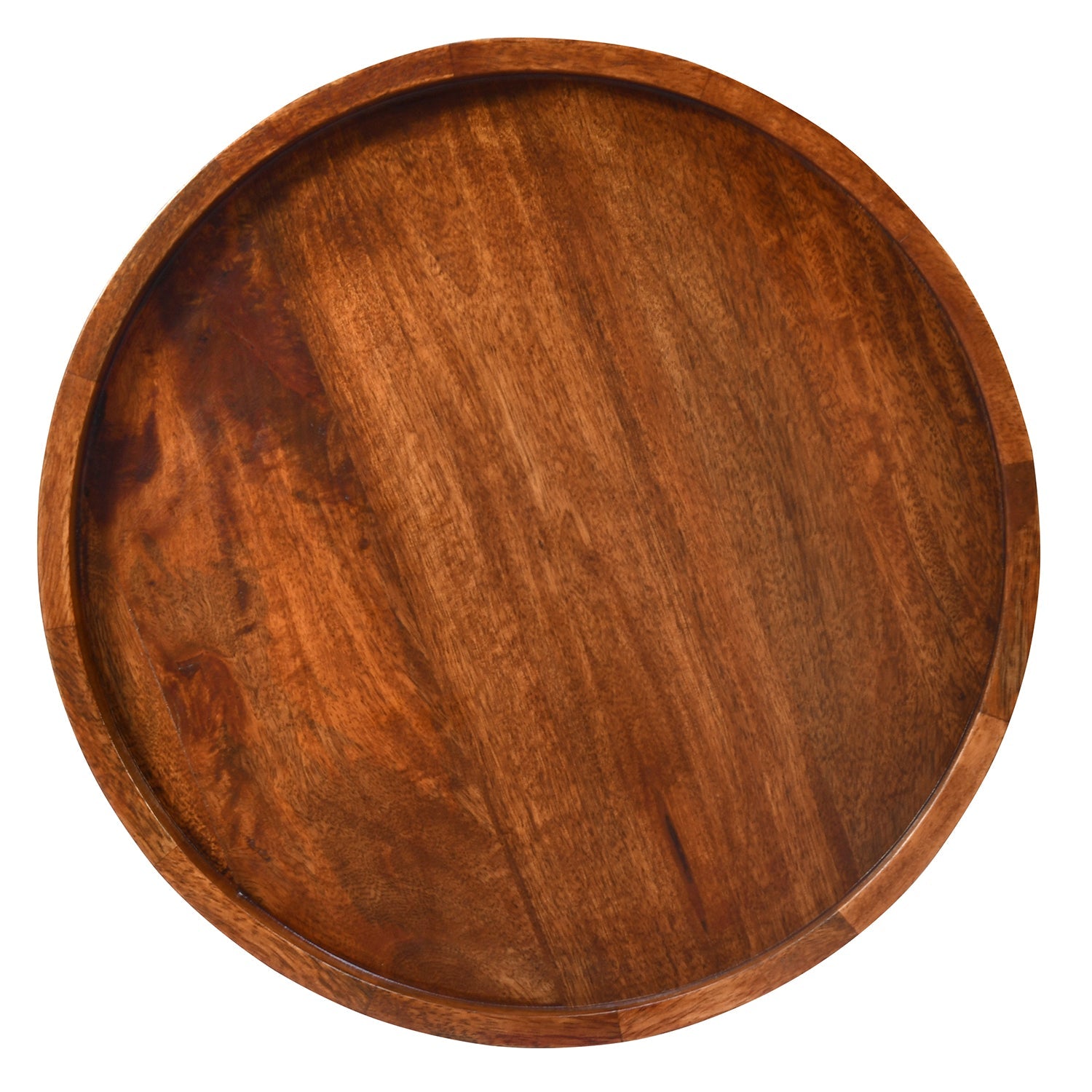 Nilkamal Tamas Solid Wood Handicraft Side Table (Honey Brass)