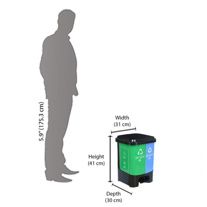 Nilkamal 10 Ltr Twin Dustbin