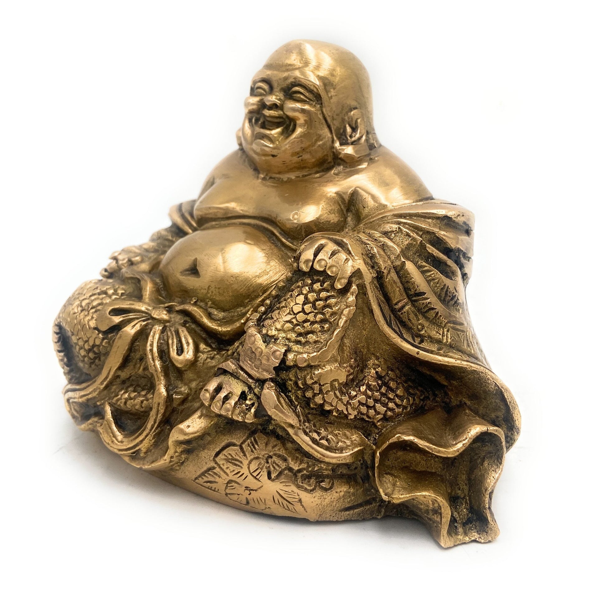 Handcrafted Brass Kubera Idol | Kuber Kuvera Dhanapati Vaisravana Murti | God of Wealth Statue Vigraha for Pooja, Temple, Home Decor & Gifts,Gold, 4.5 Inch, 1 Piece