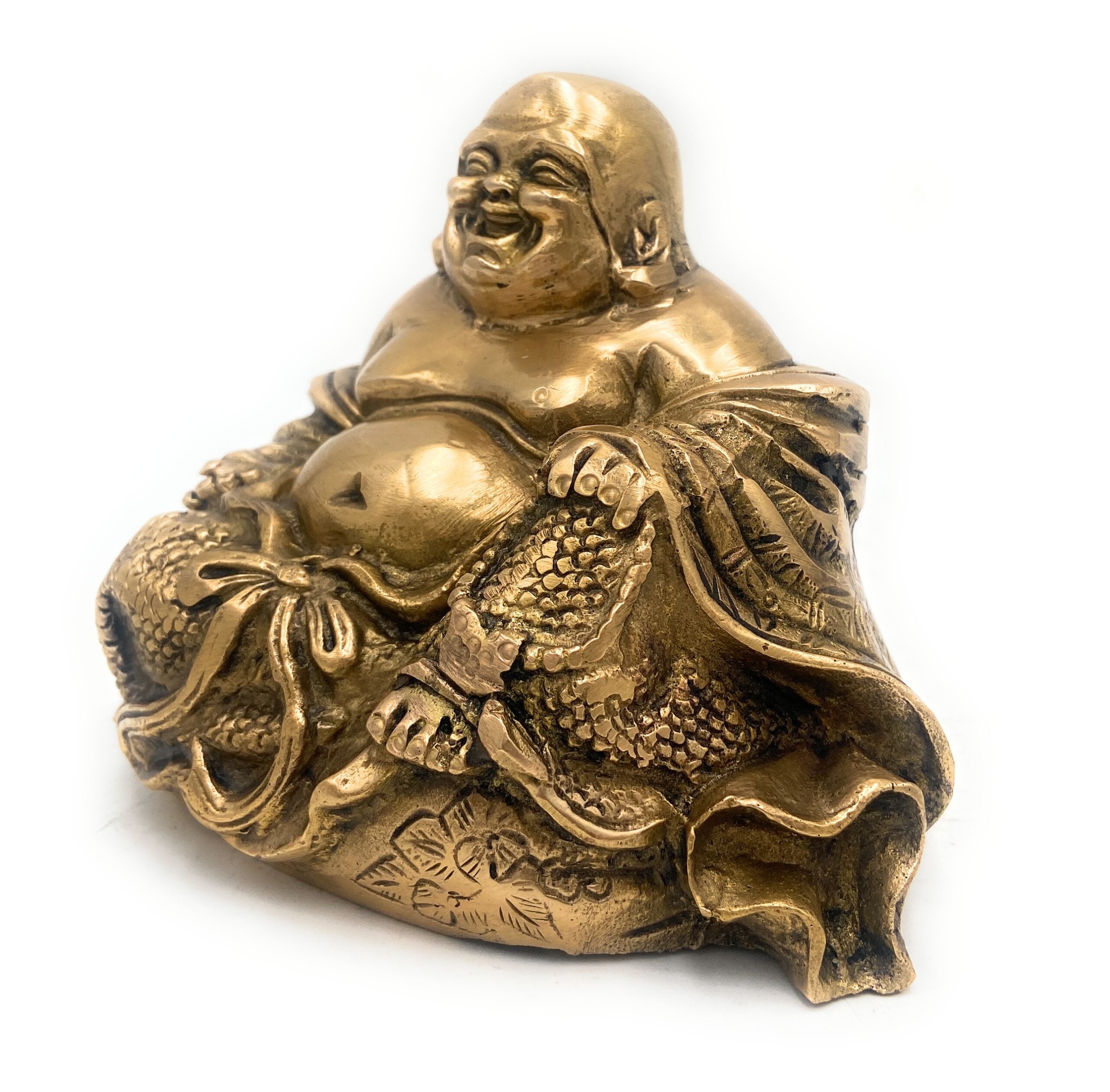 Handcrafted Brass Kubera Idol | Kuber Kuvera Dhanapati Vaisravana Murti | God of Wealth Statue Vigraha for Pooja, Temple, Home Decor & Gifts,Gold, 4.5 Inch, 1 Piece