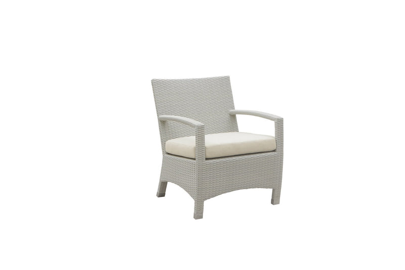 Hudson Outdoor Garden Balcony Sofa Set 3 Seater, 2 Seater With 2 Single Seater and 1 Center Table With 1 Side Table Set (White)