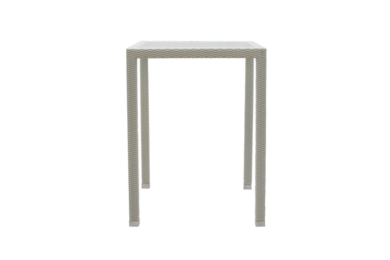 Denver Outdoor Bar Sets 2 Chairs and 1 Table Patio Bar Set (Pearl White)