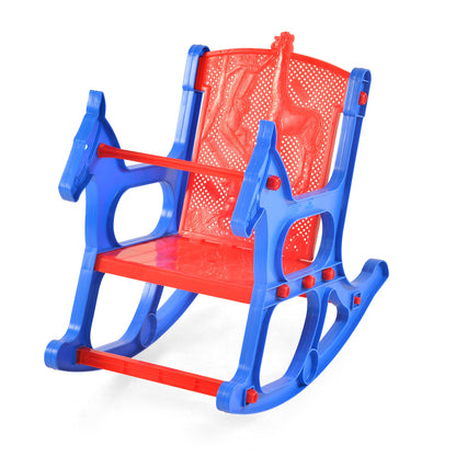 Nilkamal Toy Jungle Plastic Kids Arm Chair (Blue / Red)