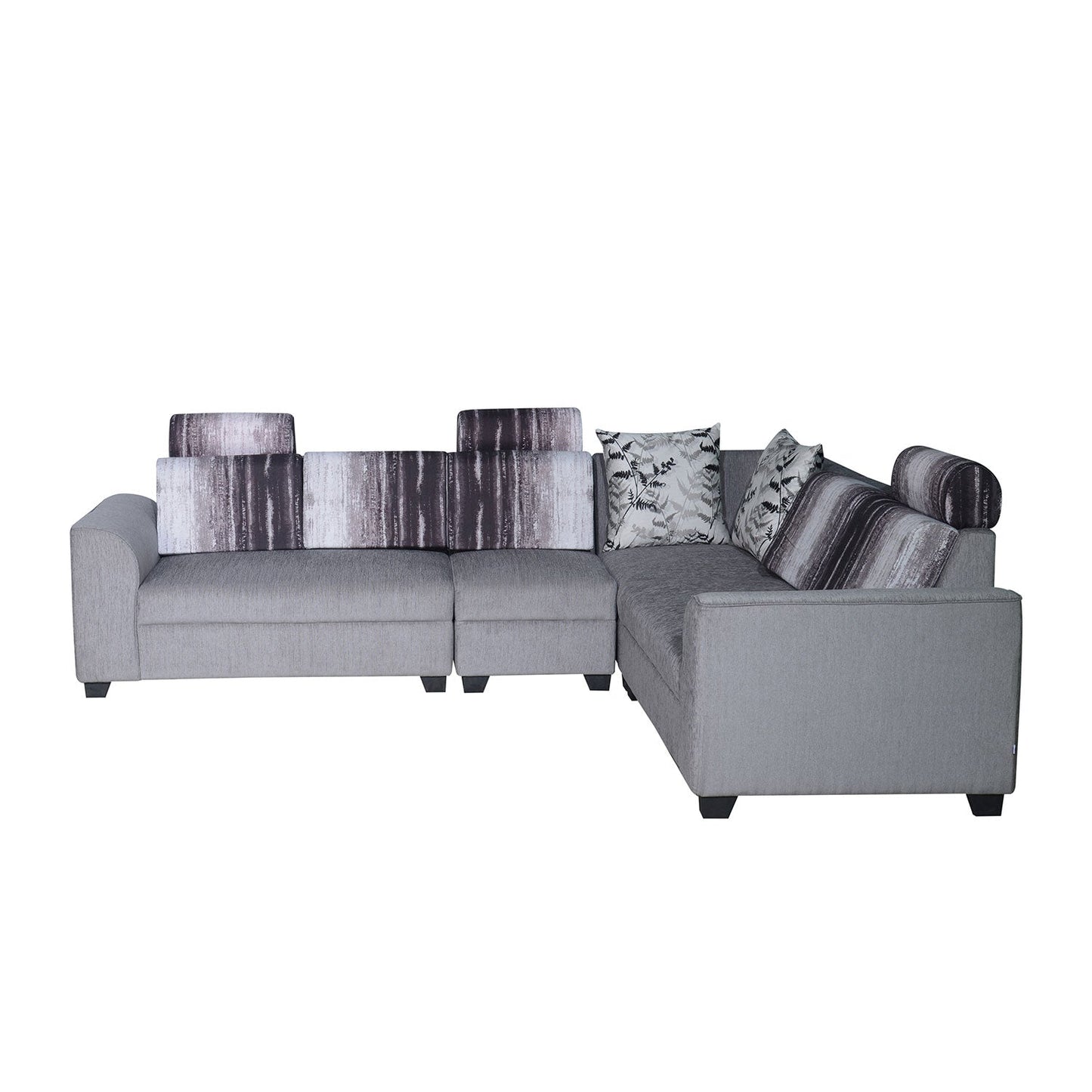 Nilkamal Tripoli Fabric Corner Sofa (Grey)