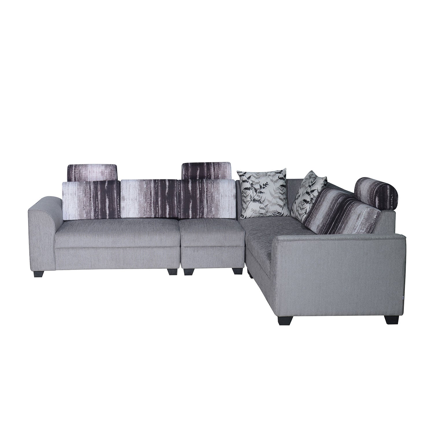 Nilkamal Tripoli Fabric Corner Sofa (Grey)