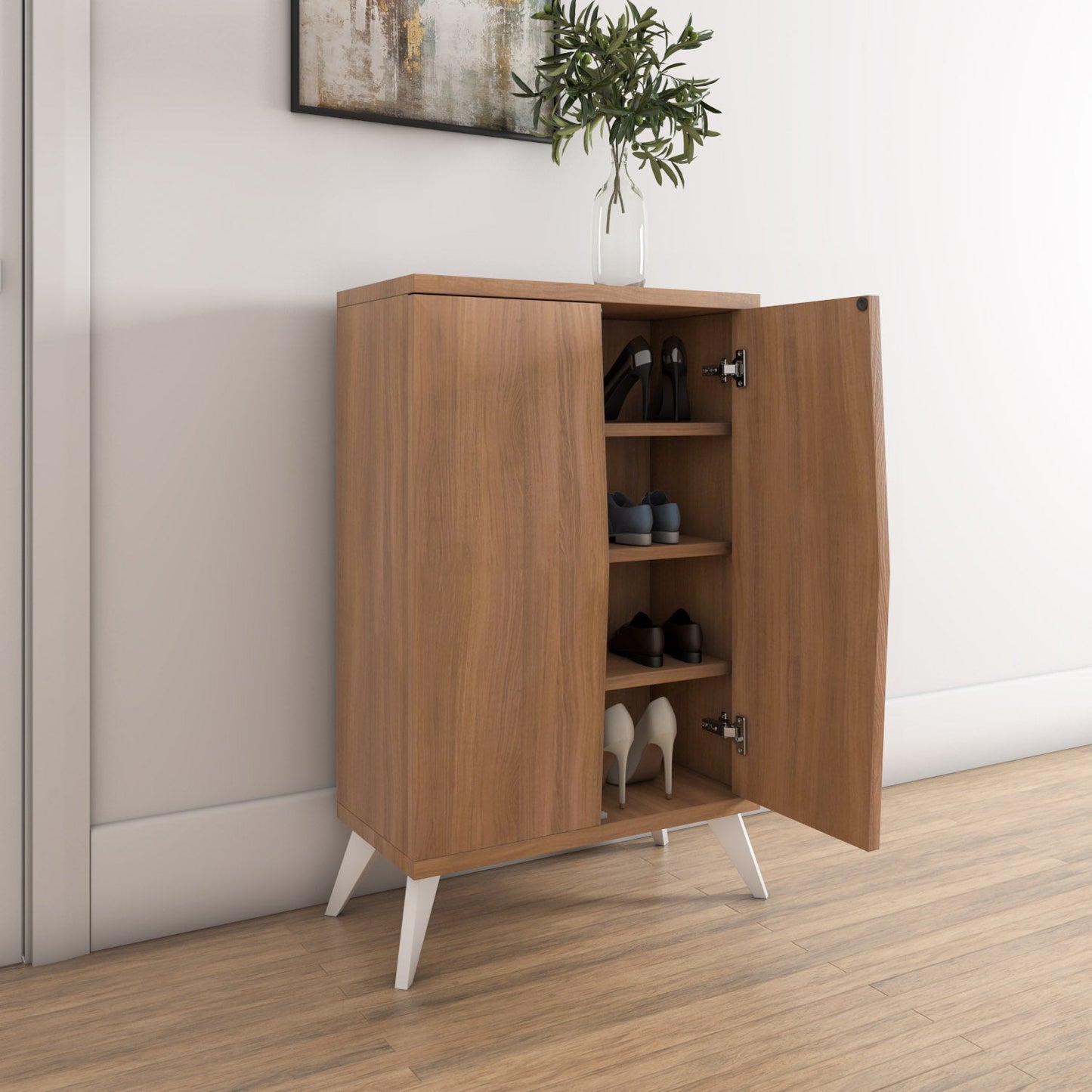 Nilkamal Trixie Shoe Cabinet (Oak)