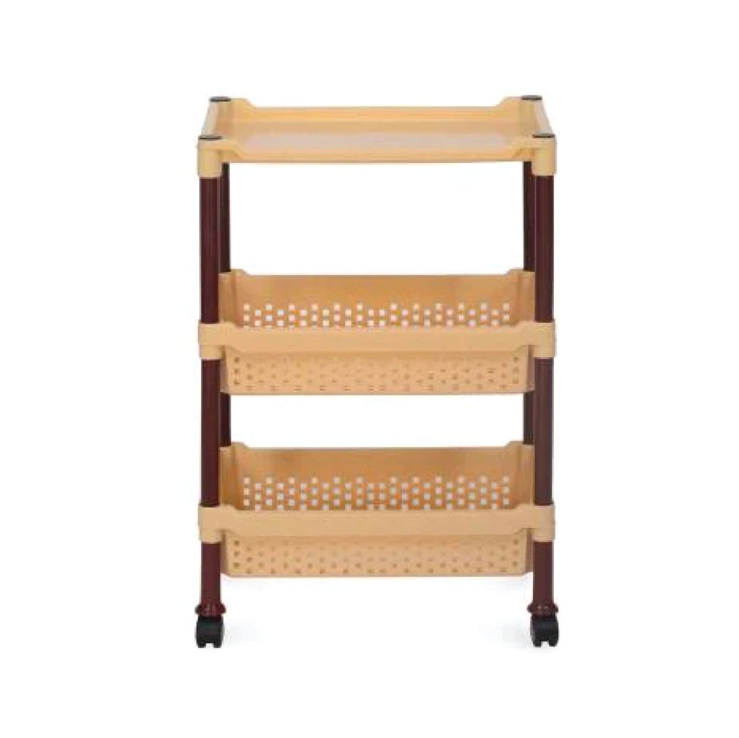 Nilkamal Trolley 15 (Maroon & Marble Beige)