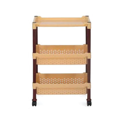 Nilkamal Trolley 15 (Maroon & Marble Beige)