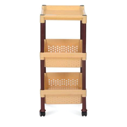 Nilkamal Trolley 15 (Maroon & Marble Beige)