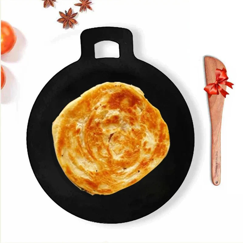 100% Pure Sheet Iron Tawa + Free ₹110 Spatula, Pre-seasoned, Toxin-free, 30.5cm, 1.8 / 1.4 kg